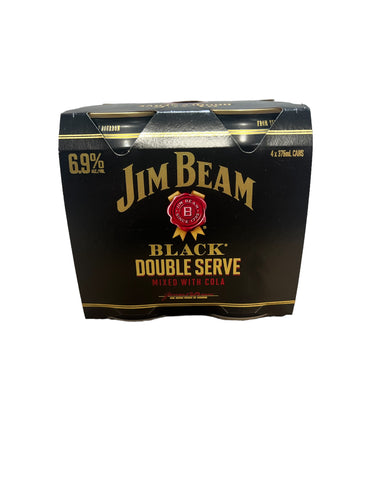 Jim Beam Black Double Serve & Cola Cans 4PK