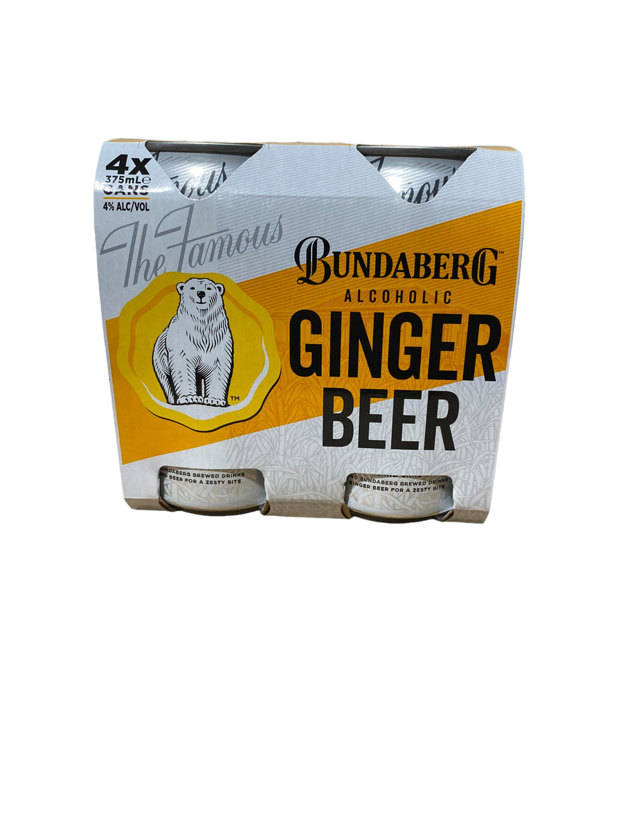 Bundaberg Alcoholic Ginger Beer 4PK Liquor Shed