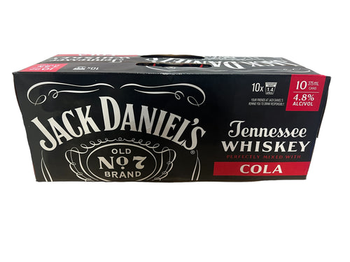 Jack Daniel & Cola Can 10PK