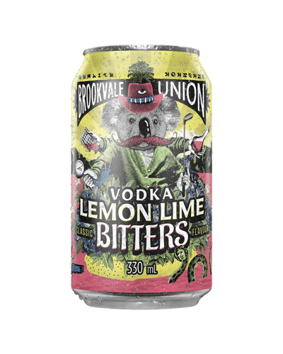 Brookvale Union Vodka Lemon Lime & Bitters 330ml Cans Carton