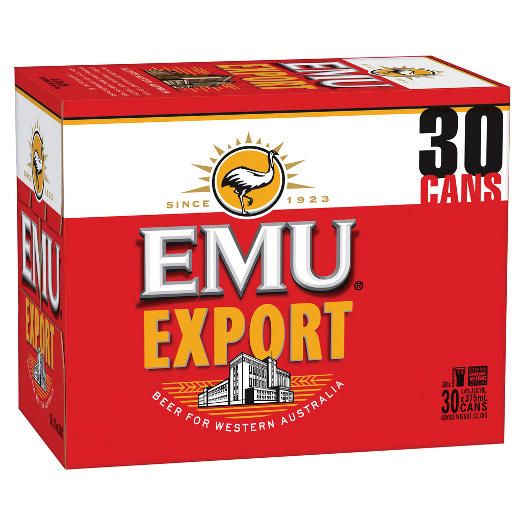 Emu Export Can 375ml 30pk Block – Liquor Shed