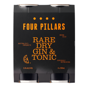 Four Pillars Rare Dry Gin & Tonic 250ml Cans 4PK