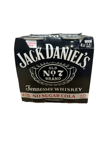 Jack Daniels No Sugar Cans 4PK