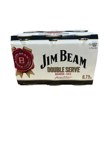 Jim Beam & Cola White Double Serve Cans 6PK