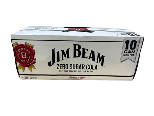 Jim Beam & Cola Zero White Cans 10PK