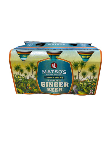 Matsos Ginger Beer Low Sugar 6PK Cans