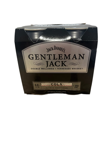 Gentleman Jacks & Cola Cans 4PK