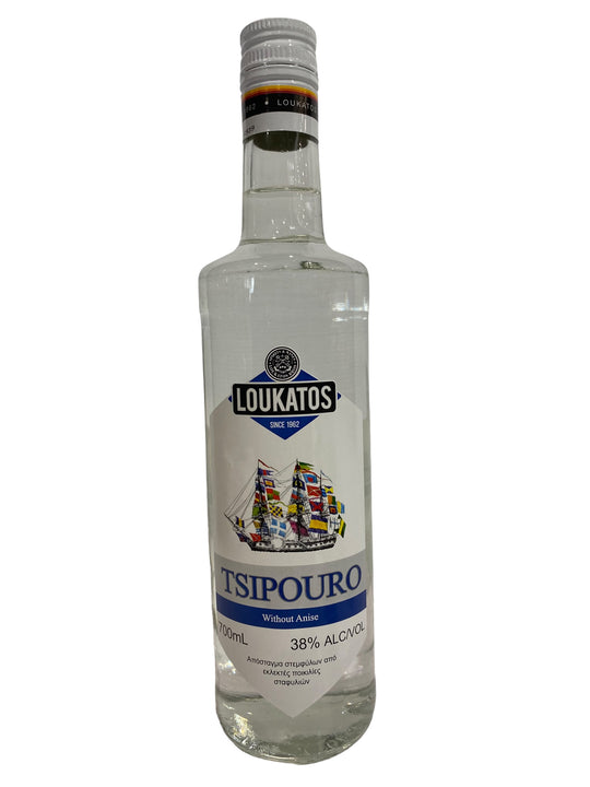 Loukatos Tsipouro Ouzo Without Anise 700ml
