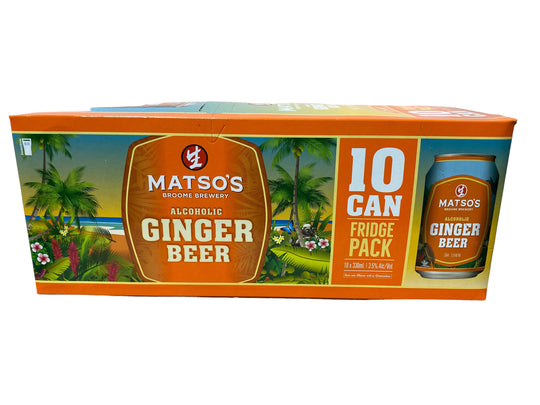 Matsos Ginger Beer 330ml 10PK