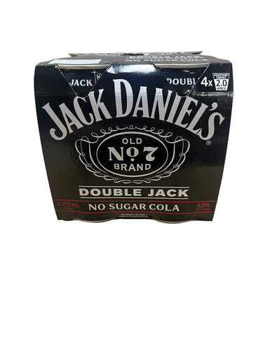 Jack Daniels Double Jack No Sugar Cans 4pk