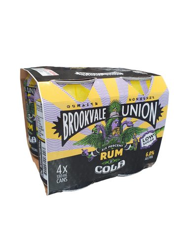 Brookvale Union Rum & Cola 6% 330ml 4PK