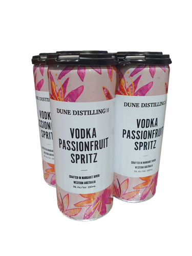 LIQUIDATION - Dune Distilling Vodka Passionfruit Spritz 330ml Cans Cube