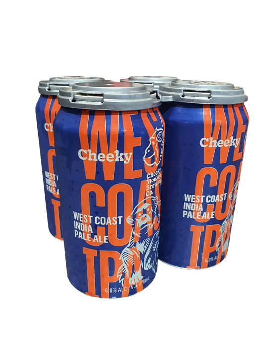 Cheeky Monkey West Coast IPA Cans 375ml 4PK
