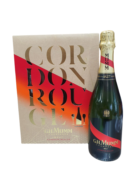 Mumm Cordon Rouge NV 750ml Twin Flutes Gift Pack