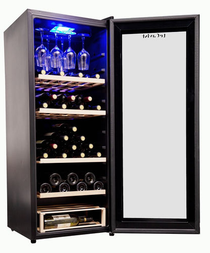 Lecavist 97 Bottle Wine Fridge Single Zone Black LCS100VN