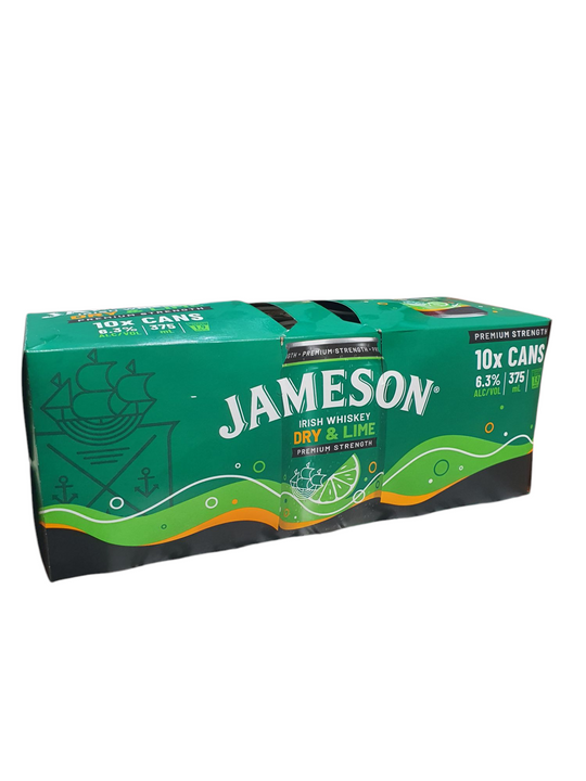Jameson Dry & Lime 6% Cans 375ml 10pk