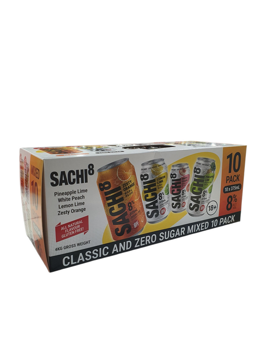 Sachi8 Mixed Flavours 8% 375ml Can 10pk