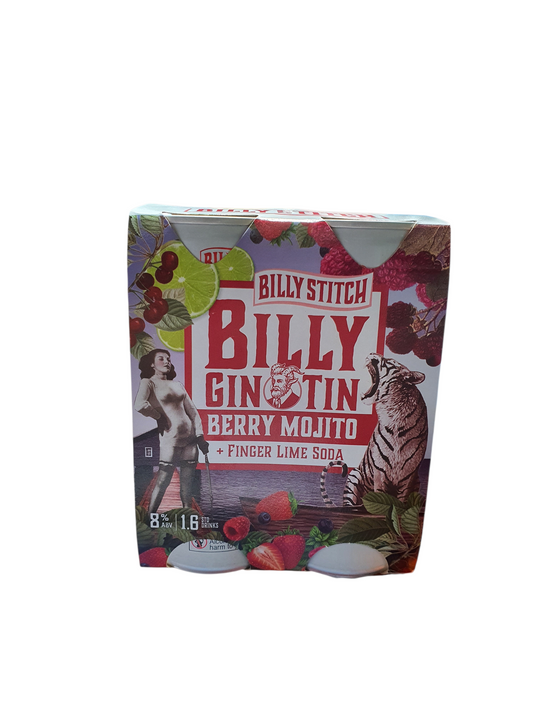 Billy Stitch 8% Berry Mojito & Fingerlime Soda 250ml 4pk