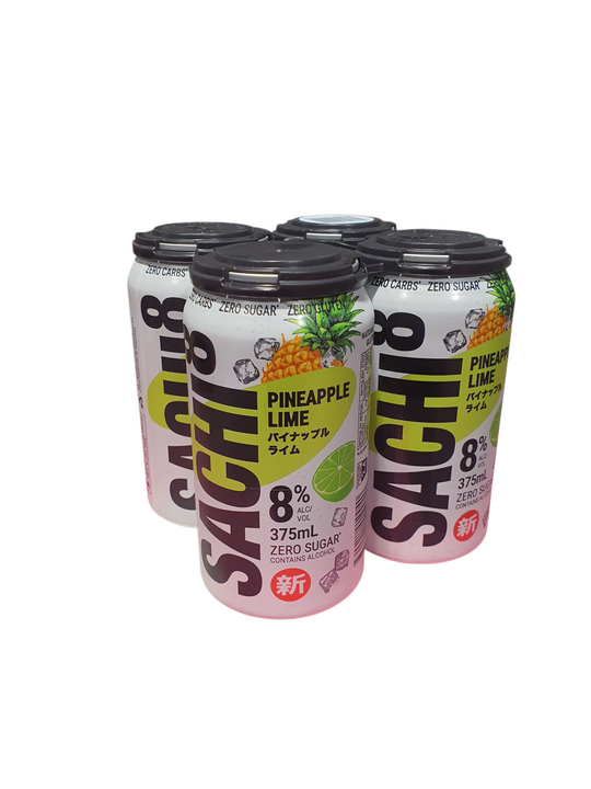 Sachi8 Pineapple Lime 8% 375ml 4PK