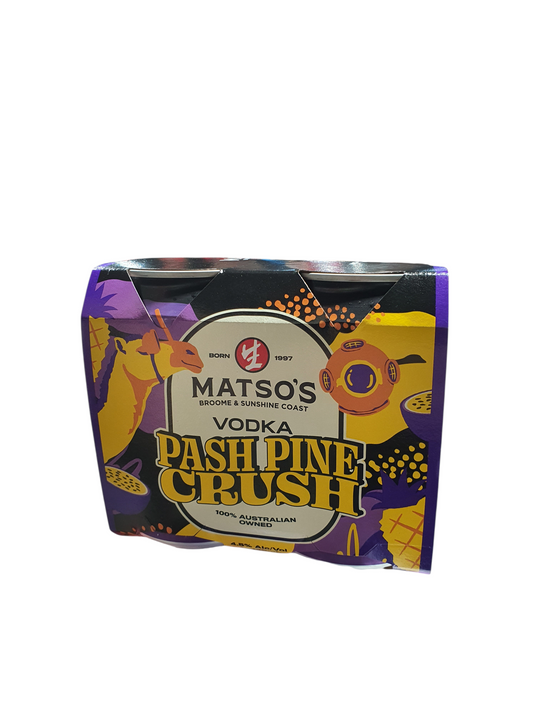 Matsos Vodka Pash Pine Crush 330ml 4pk