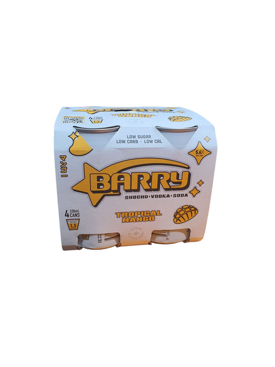 Barry Tropical Mango Shochu RTD 330ml 4PK