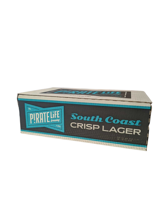 Pirate Life South Coast Crisp Lager 355ml Can Carton