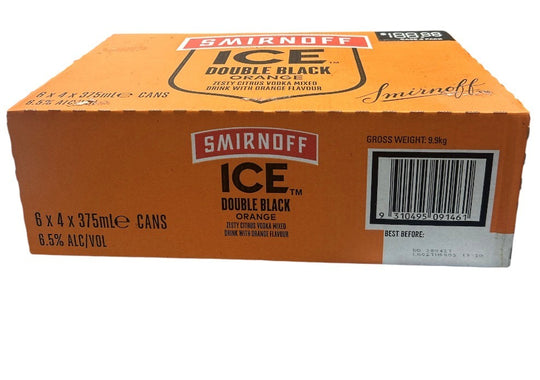 Smirnoff Ice Dbl Black Orange Can  375mL Carton