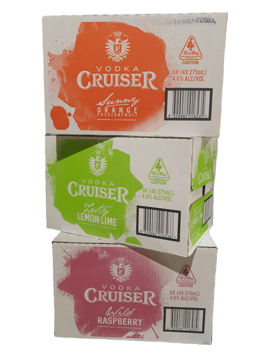 Vodka Cruisers Core Range 24pk Cartons