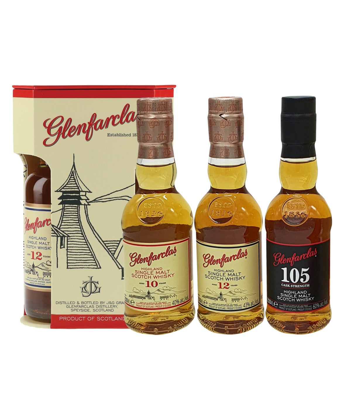 〈Glenfarclas〉 3本セット Glenfarclas Highland Single Malt Whiskies 3 x 200ml Gift Pack